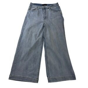 Risen Jeans Women's 15 Wide Leg Light Wash Blue Denim Trendy Y2K